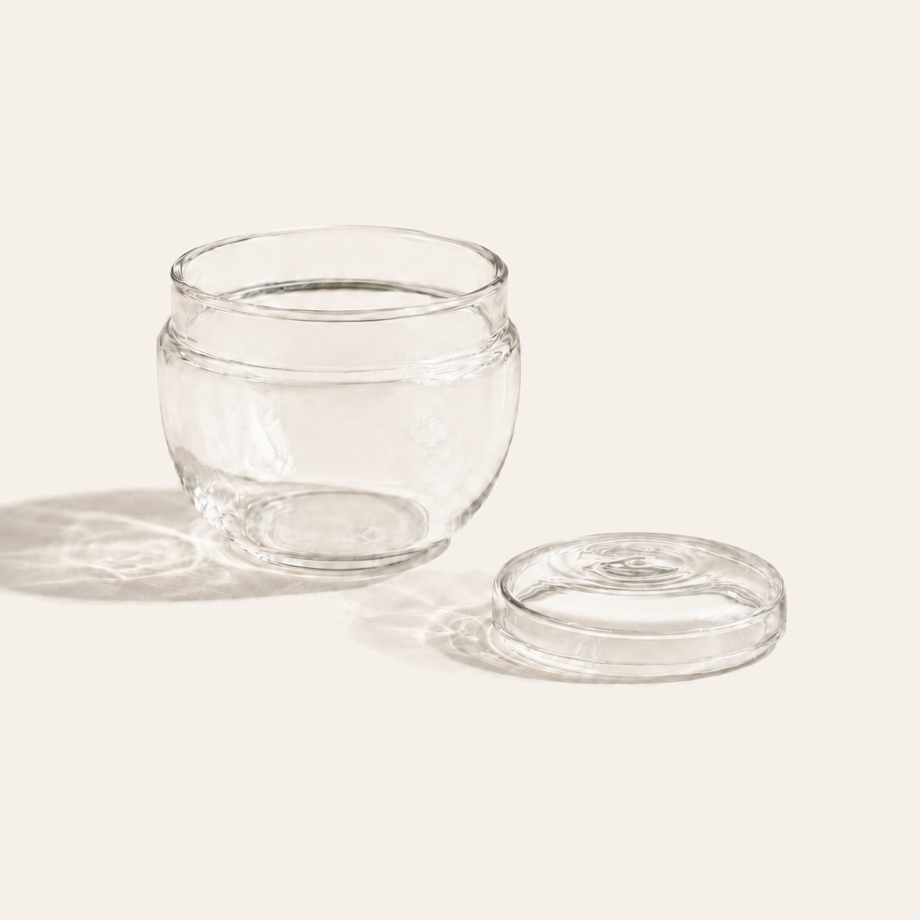 MINI GLASS STORAGE JAR - CLEAR